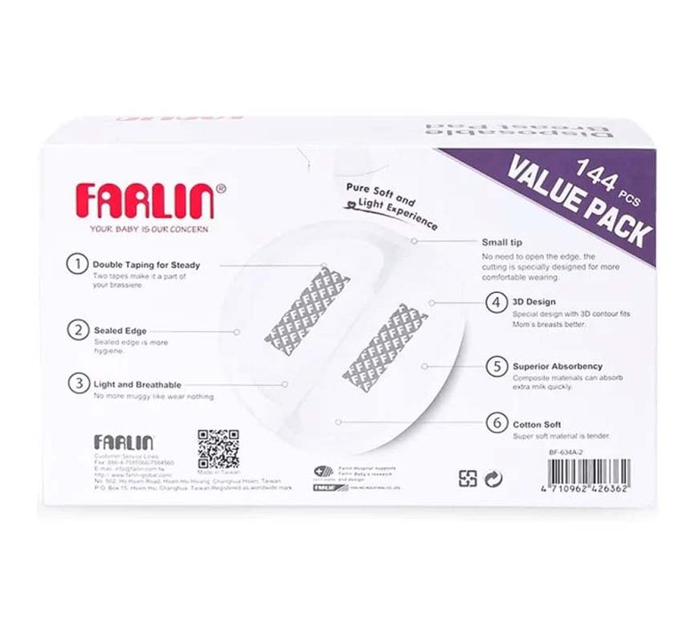 FARLIN Disposable Breast Pads – Value Pack(144 Pcs)