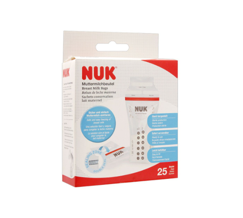 NUK Double Seal Breast Milk Bags, 25 Count
