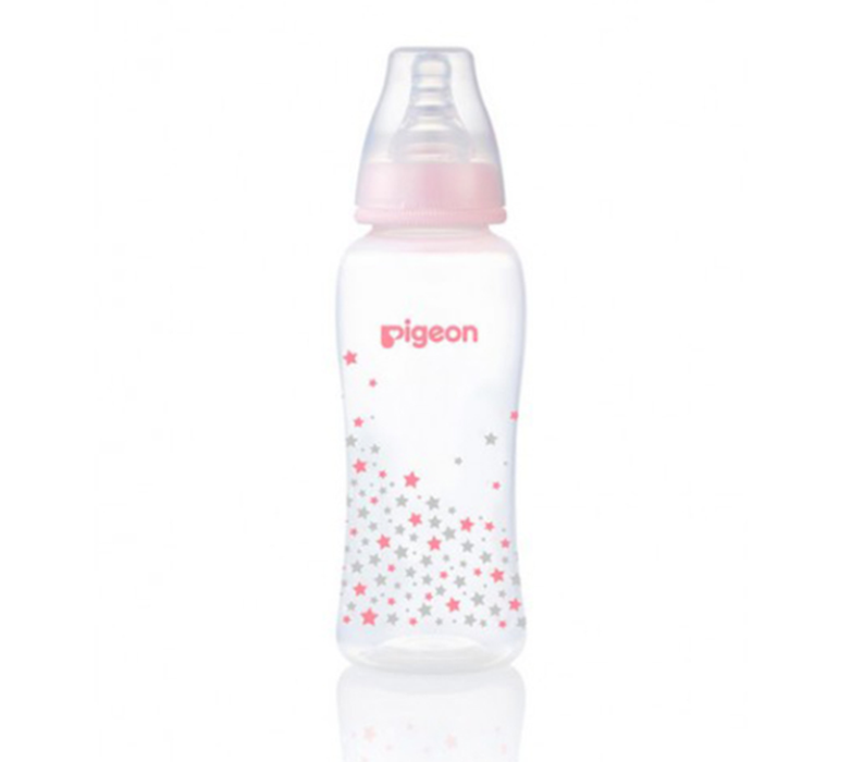 PIGEON Pp Stream Line Printed Bottle 250Ml Pink