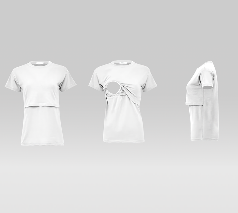 The Mum Box - Nursing T-Shirt (White)
