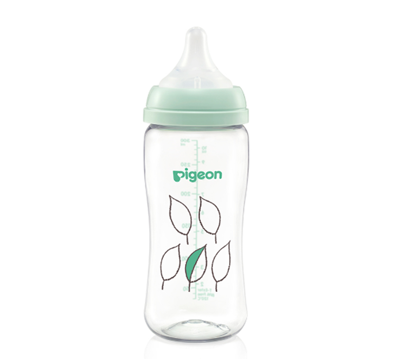 PIGEON Softouch Wide Neck Feeder T-Ester 300ml Leaf