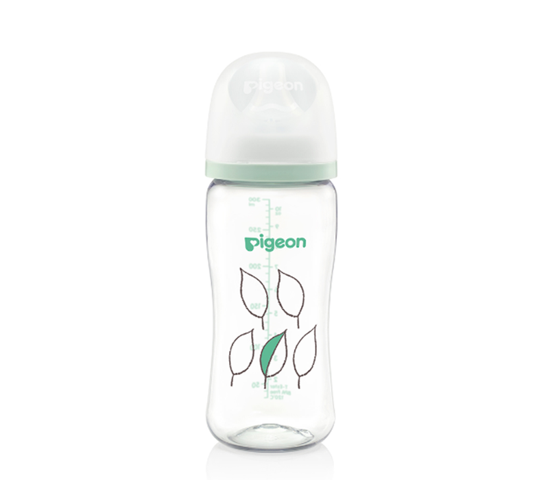 PIGEON Softouch Wide Neck Feeder T-Ester 300ml Leaf
